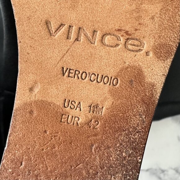 Vince Arlet Leather Over The Knee High Wedge Boots - Picture 7 of 11